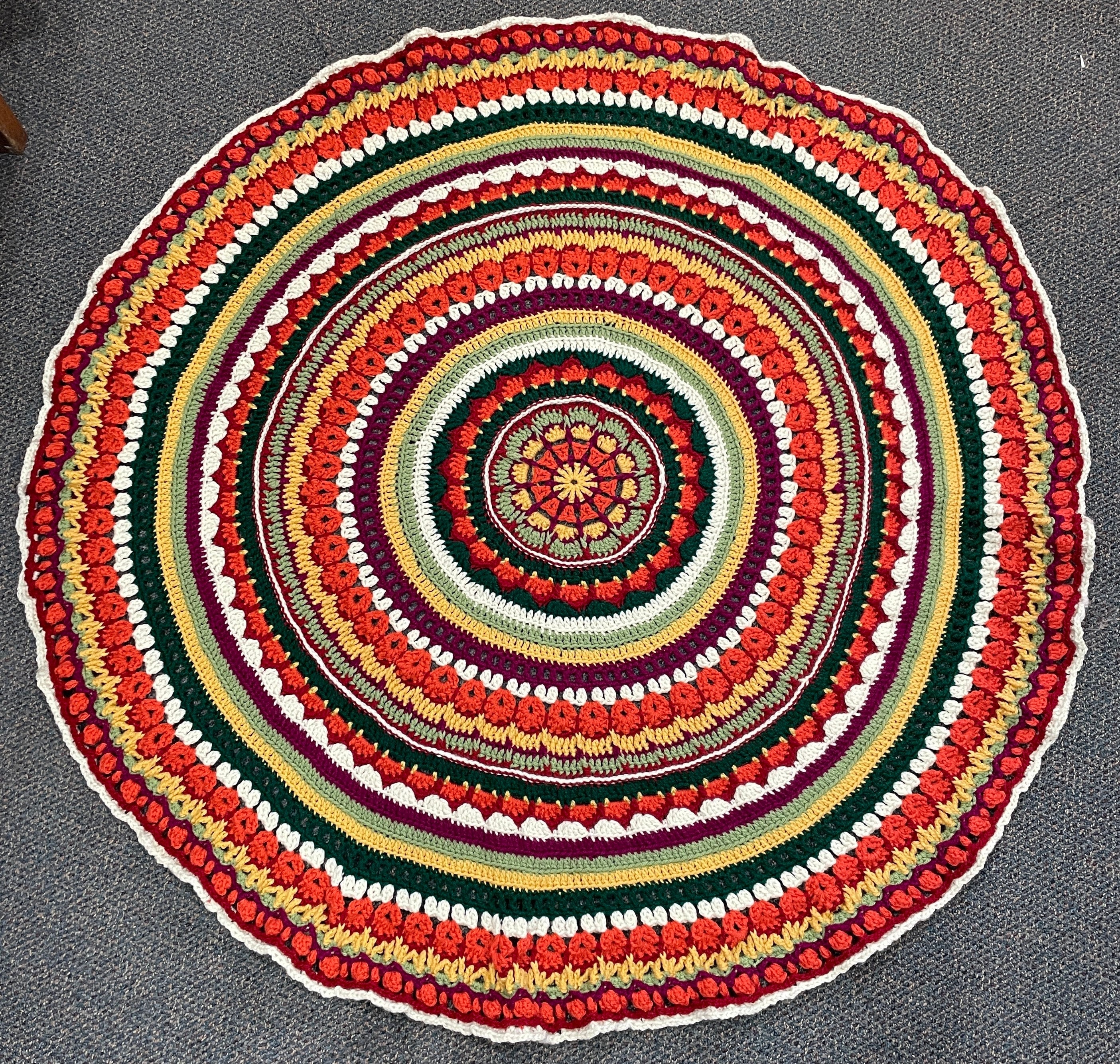 Autumn Mandala Crocheted Afghan