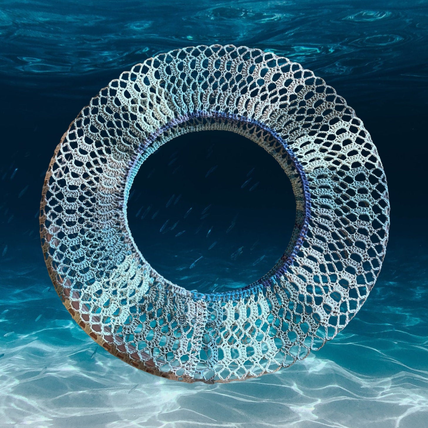 Mermaid Tales Crochet Hoop Huggie