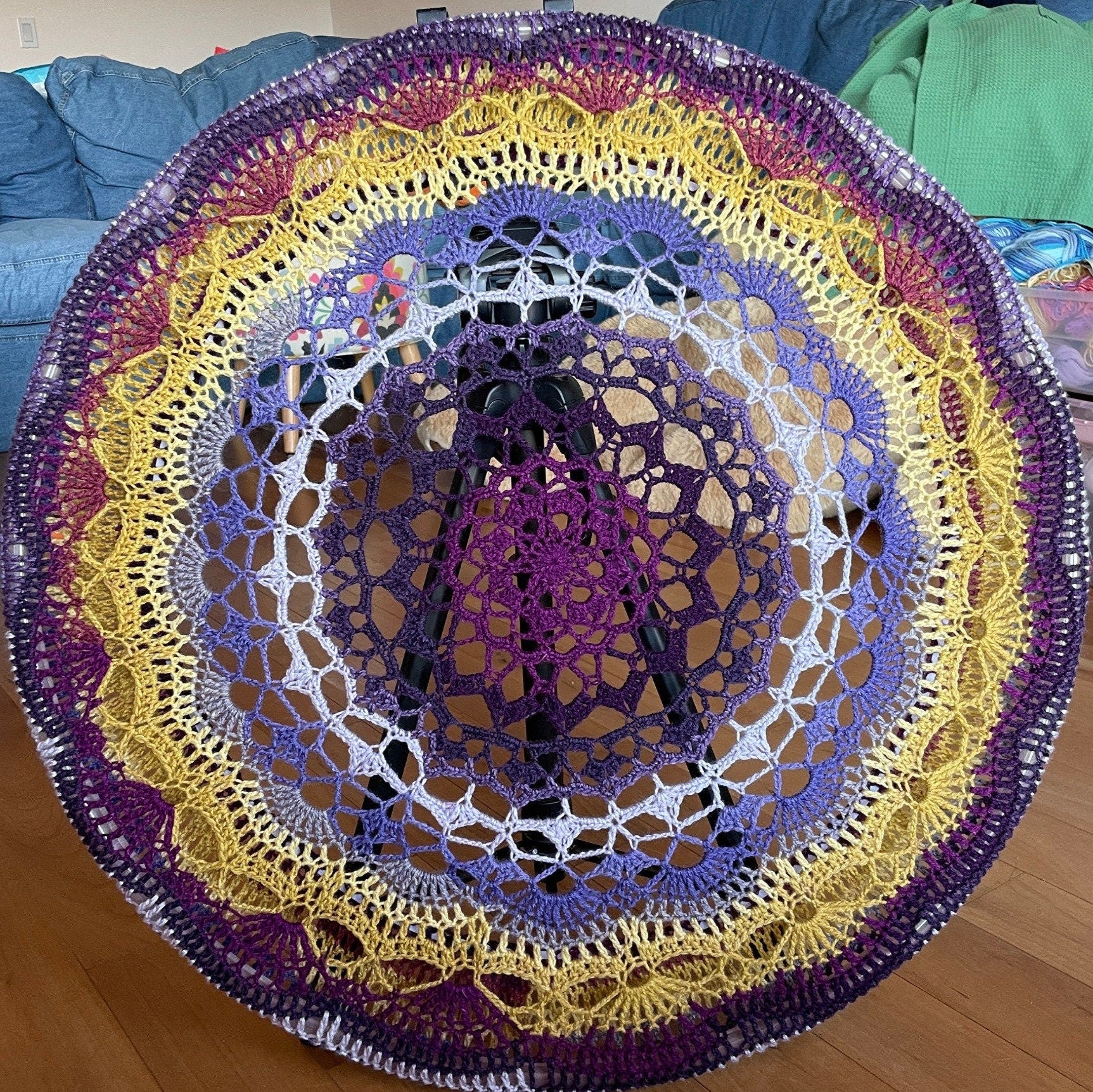 Spring Flowers Mandala Hoop Huggie