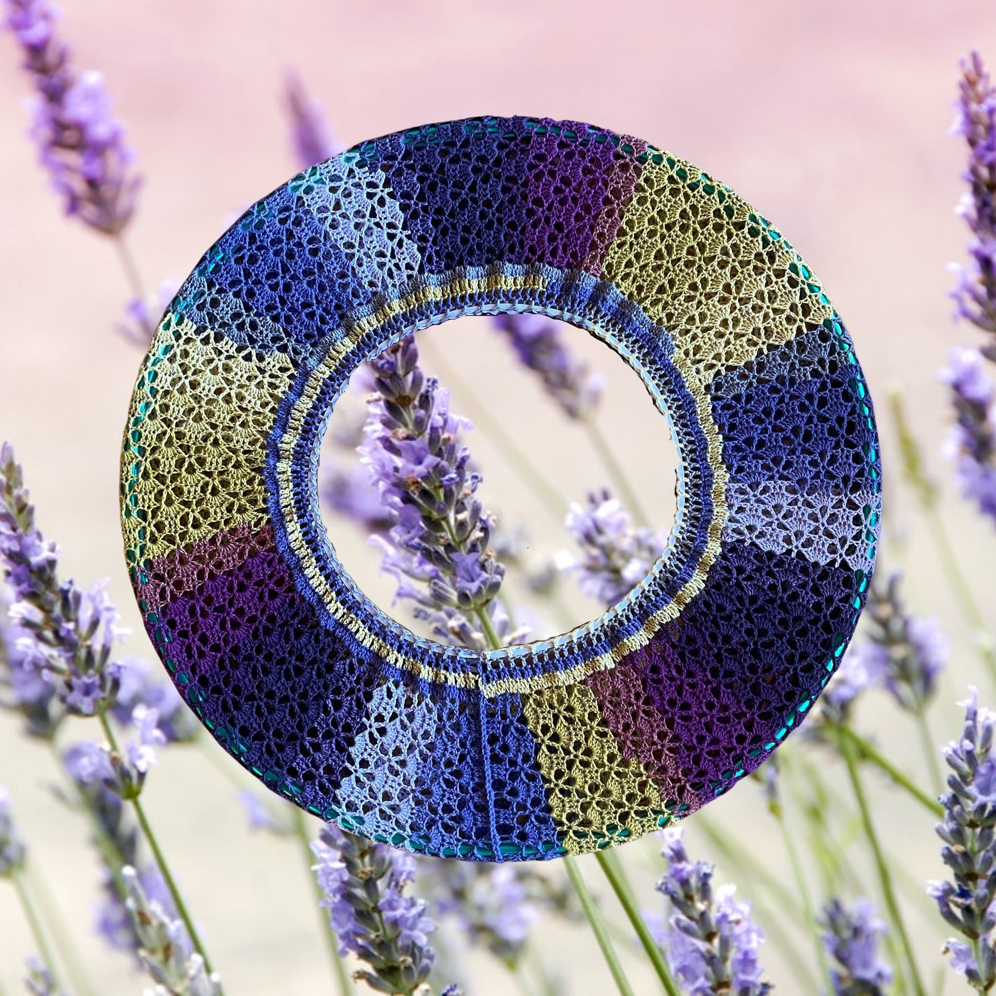 Spring Flowers Crochet Hoop Huggie