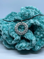 Pewter Hand-Stamped Pendant Necklace