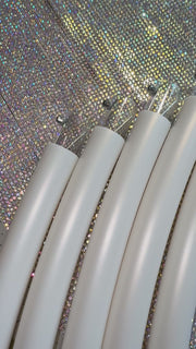 34" Disco Moonstone 3/4" Sectional Polypro Rhinestone Hoop ($225)