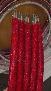 30" Ruby Red Sectional 5/8” Polypro Rhinestone Hoop