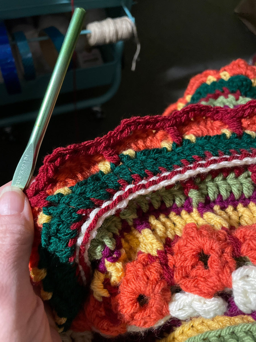 Autumn Mandala Crocheted Afghan