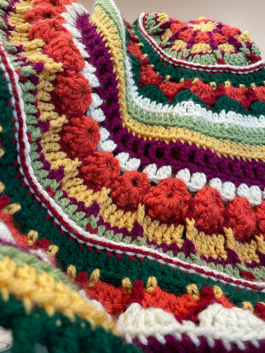 Autumn Mandala Crocheted Afghan