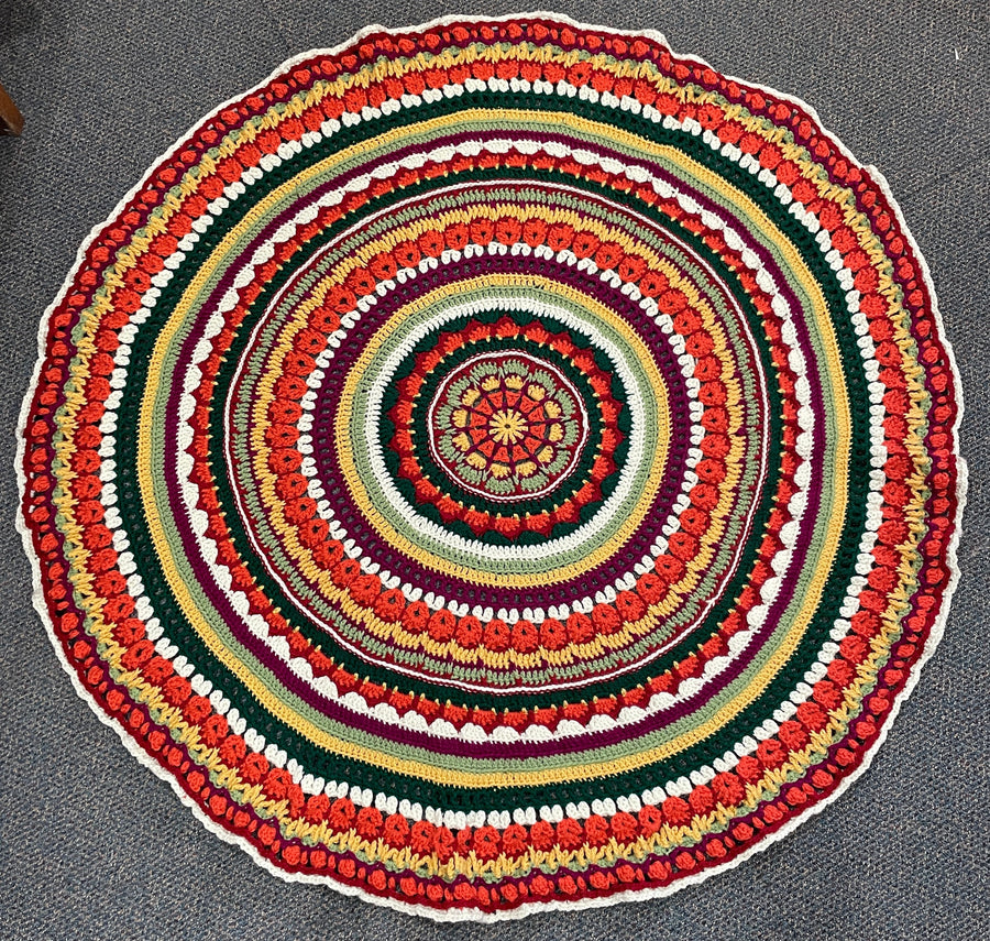 Autumn Mandala Crocheted Afghan