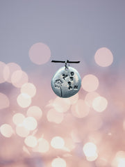 Hand-Stamped Pewter Pendant Necklace