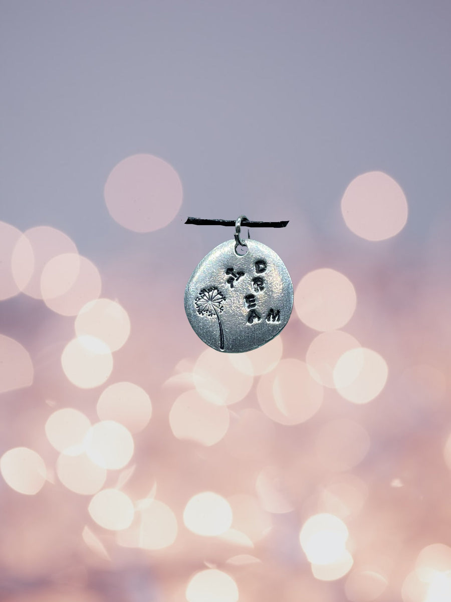 Hand-Stamped Pewter Pendant Necklace