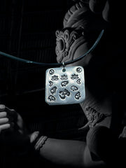 Hand-Stamped Pewter Pendant Necklace