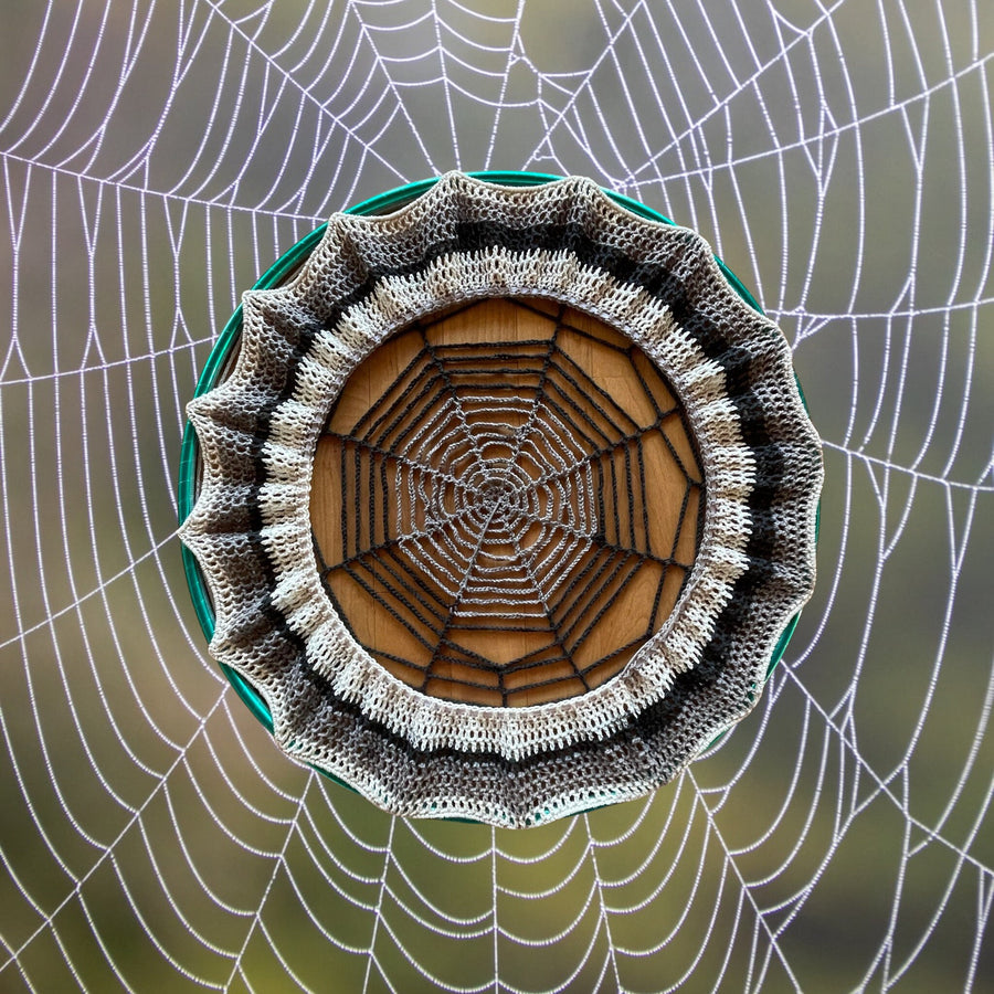 Spooky Spiderweb Hoop Huggie (Large)