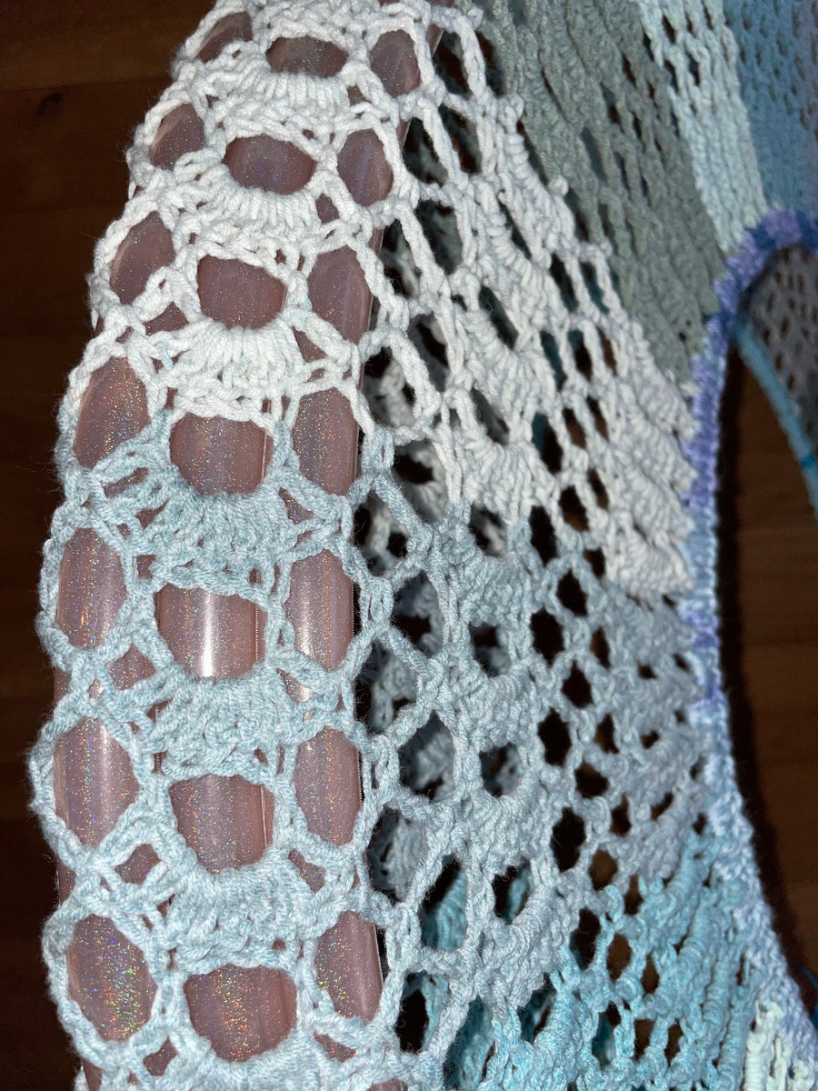 Mermaid Tales Crochet Hoop Huggie